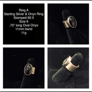 Sterling and Onyx Ring